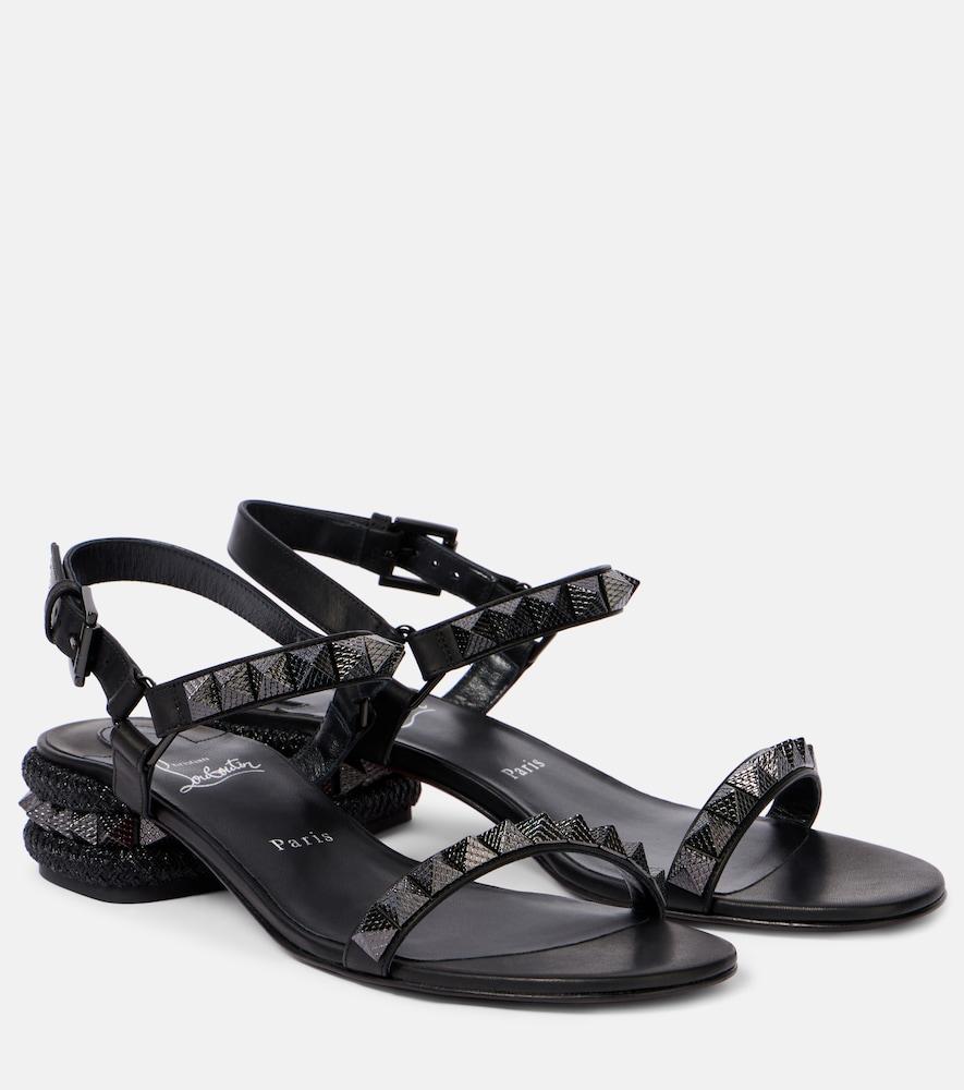 christian louboutin pyrasand 30 leather sandals