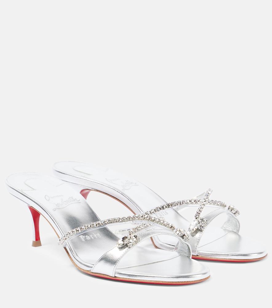 christian louboutin queen 55 embellished leather sandals
