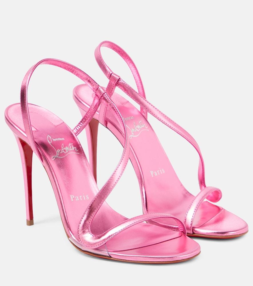 christian louboutin rosalie 100 leather sandals