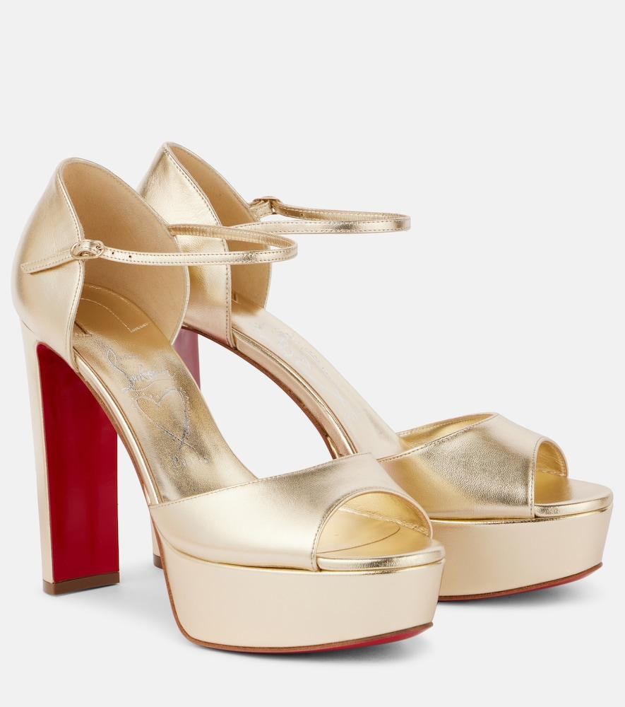 christian louboutin sandaloo 130 leather peep
