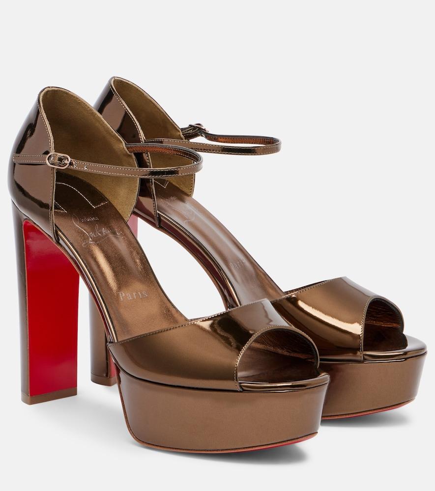 christian louboutin sandaloo 130 leather platform sandals