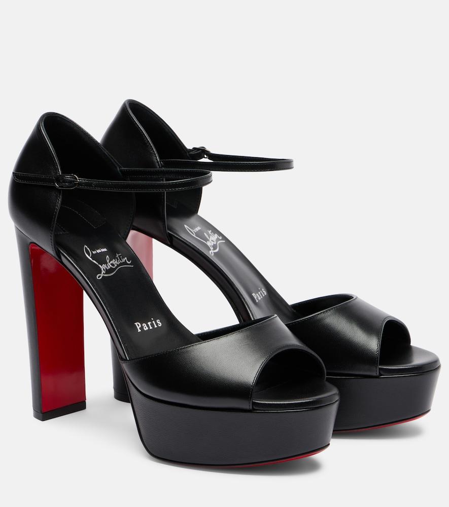 christian louboutin sandaloo 130 leather platform sandals