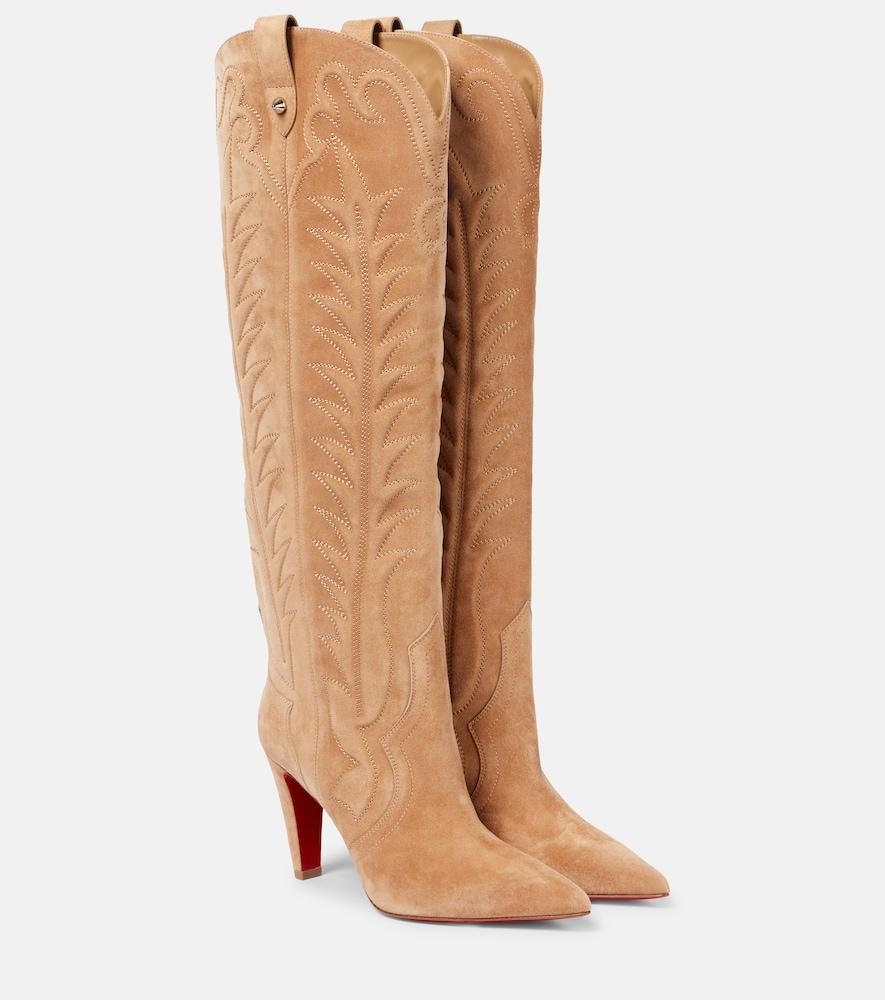 christian louboutin santia botta 85 suede knee