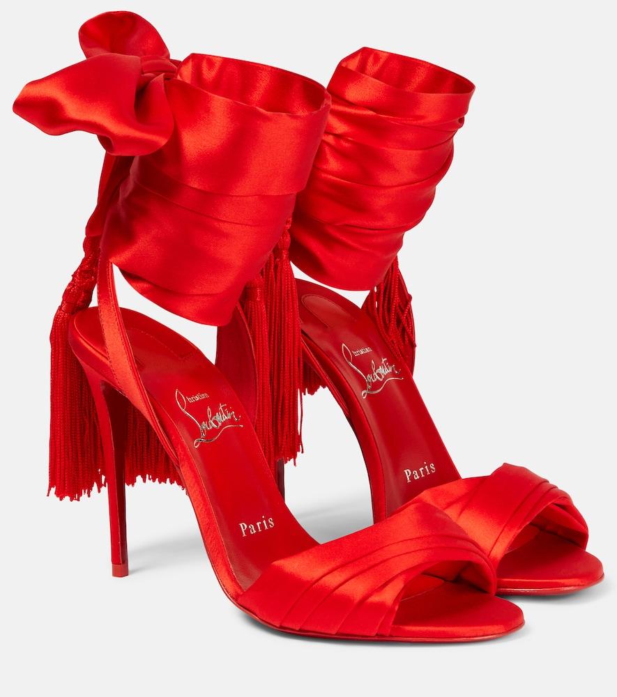 christian louboutin sevillana 100 crêpe satin sandals