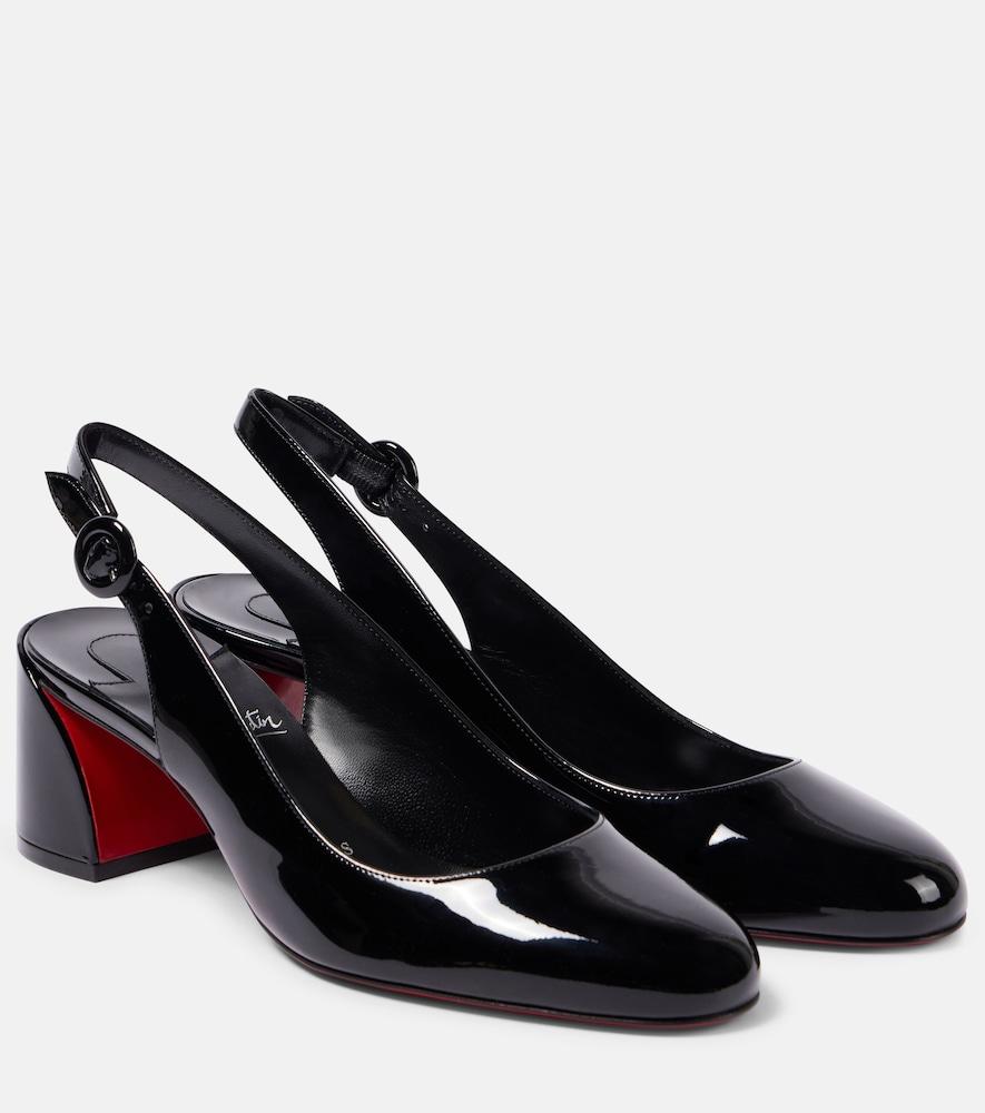 christian louboutin so jane 55 patent leather slingback pumps