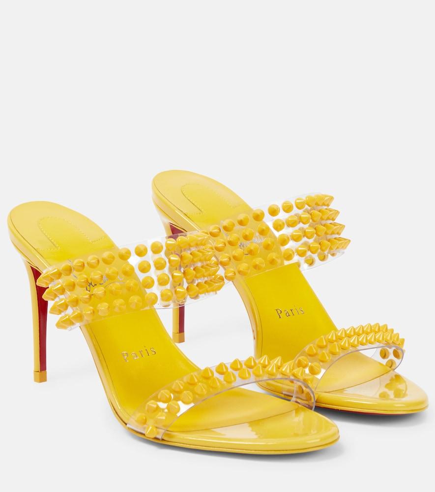 christian louboutin spike only 85 pvc and leather sandals