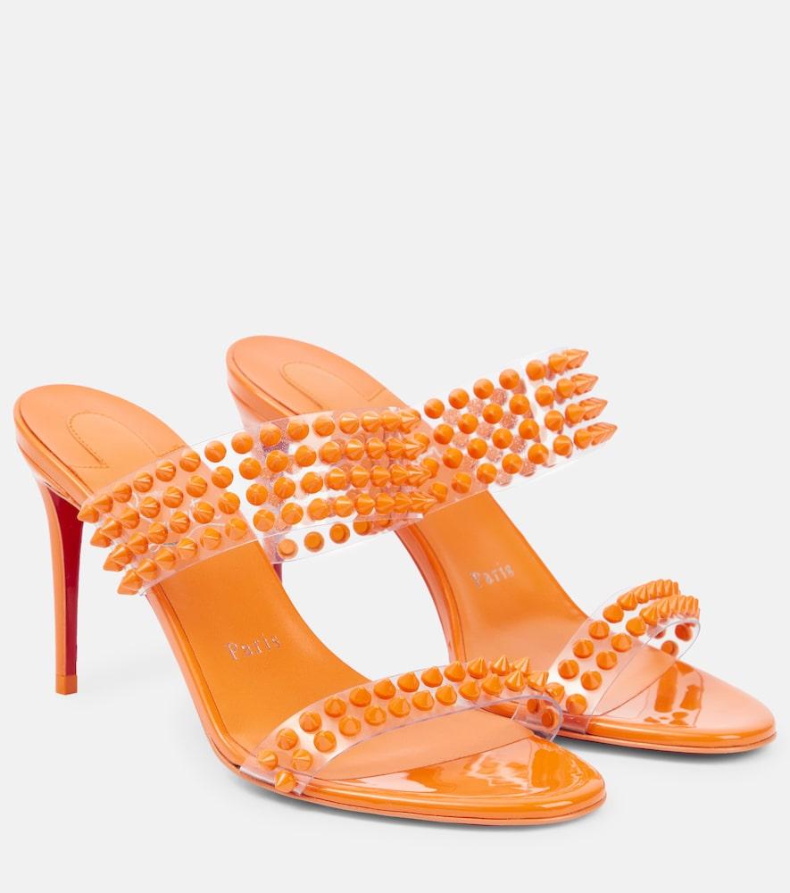 christian louboutin spike only 85 pvc and leather sandals