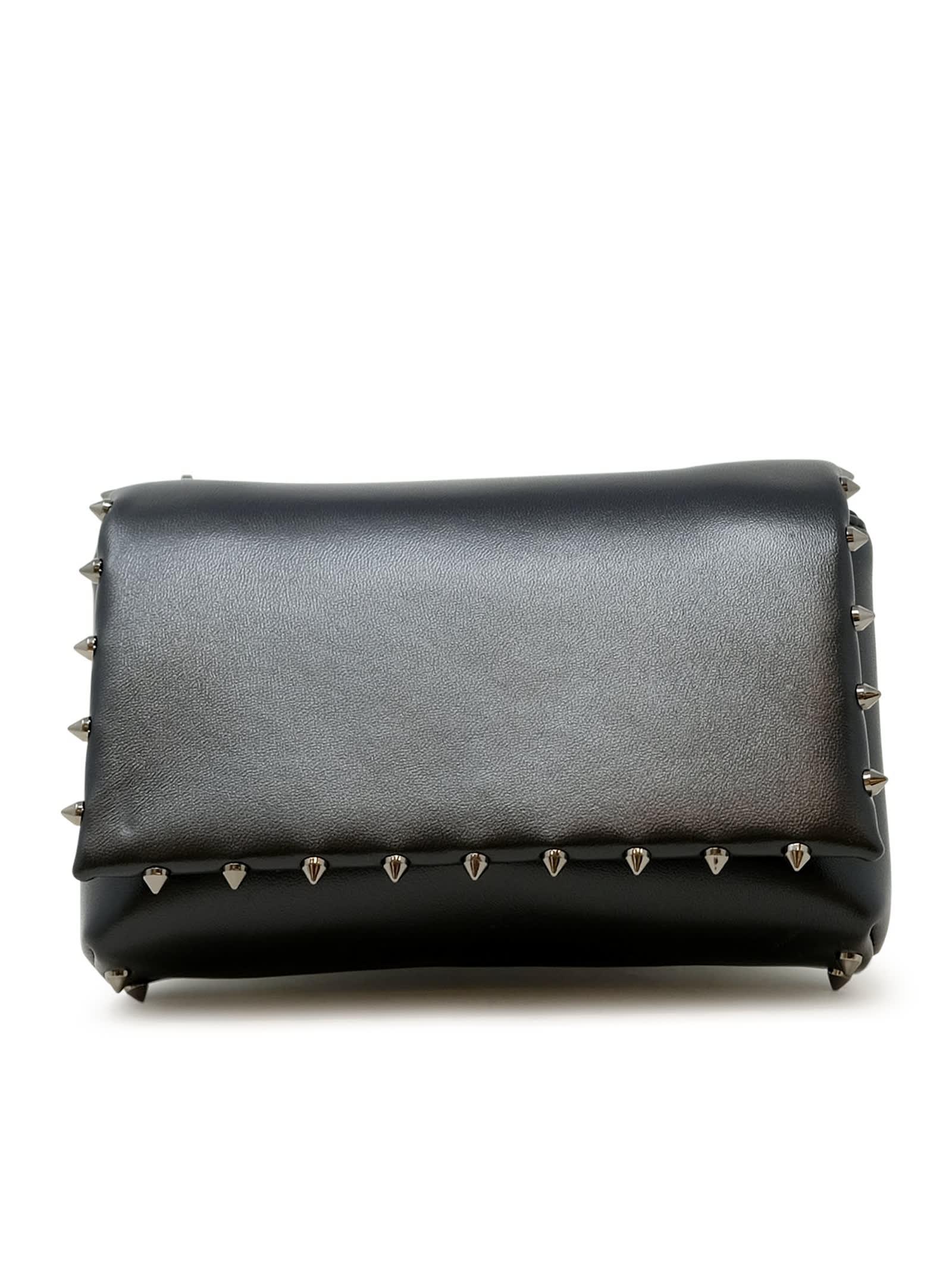 christian louboutin spiky pouch bag