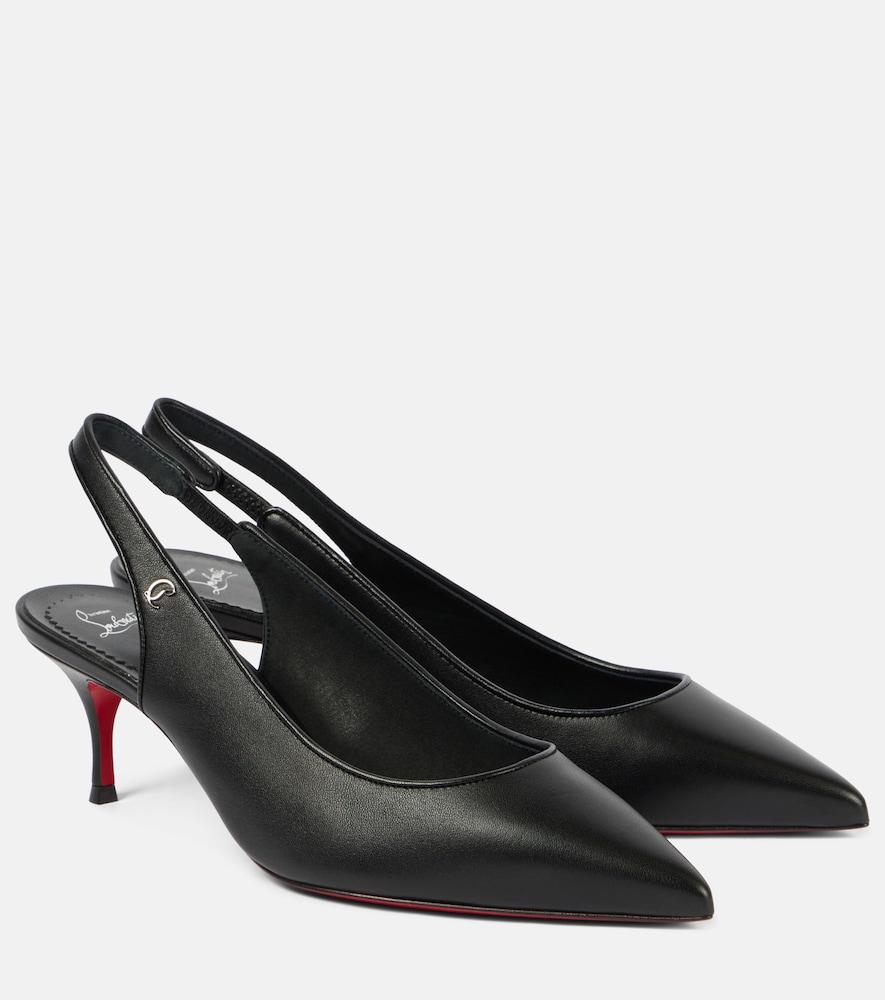 christian louboutin sporty kate 55 leather slingback pumps
