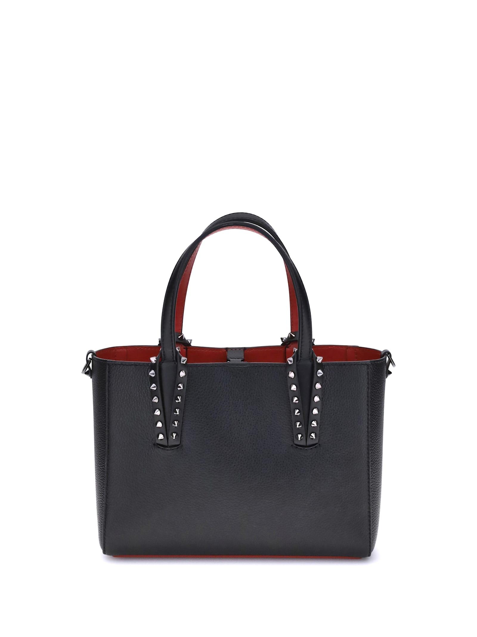 christian louboutin studded leather tote bag
