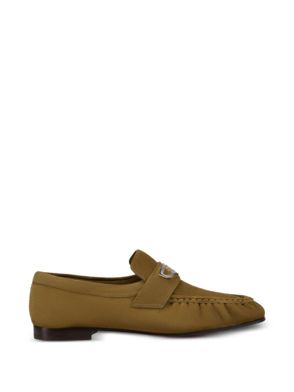 christian louboutin suede leather loafers