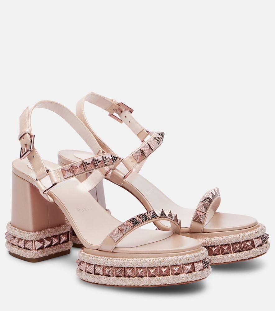 christian louboutin superaclou 85 leather platform sandals