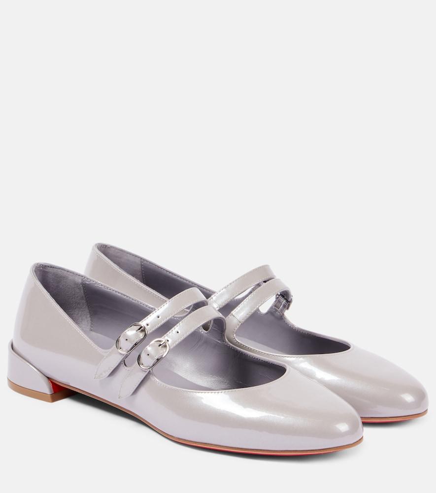 christian louboutin sweet jane patent leather mary jane flats