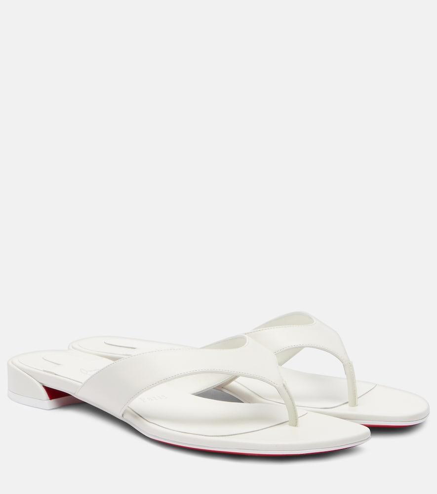 christian louboutin sweet janetonga leather thong sandals