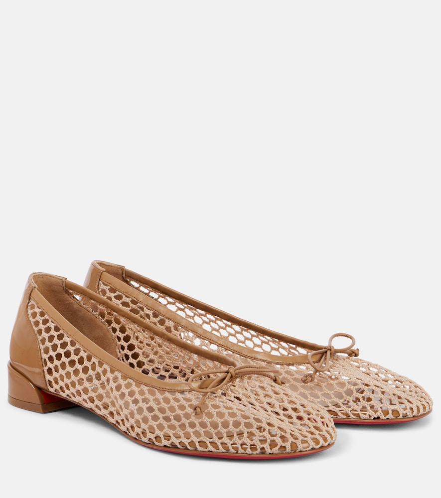christian louboutin sweetie jane mesh ballet flats