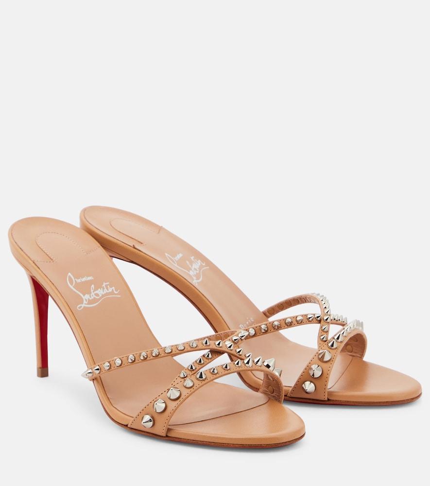 christian louboutin tatoosh 85 spiked leather mules