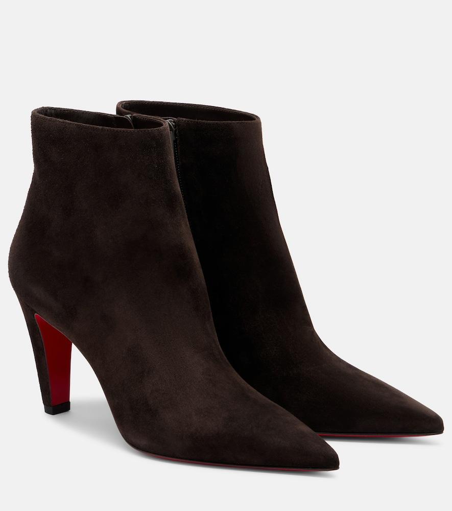 christian louboutin vibella 85 suede ankle boots