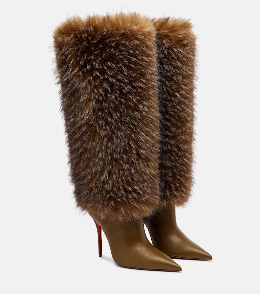 christian louboutin yangzee 100 leather knee