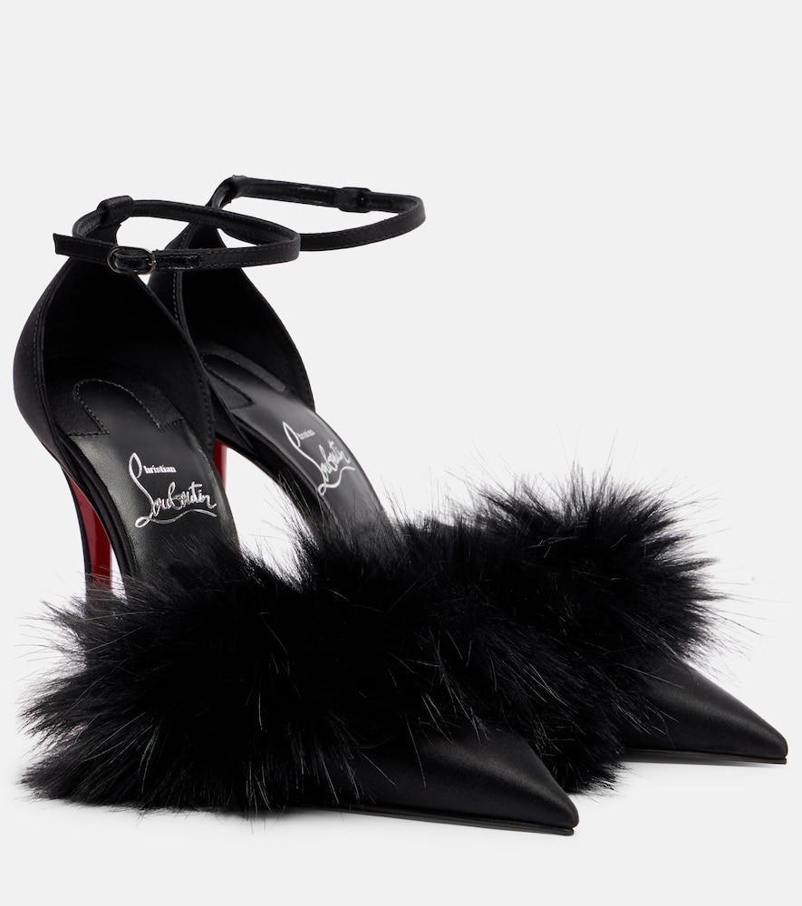 christian louboutin zanzee 100 crêpe satin pumps