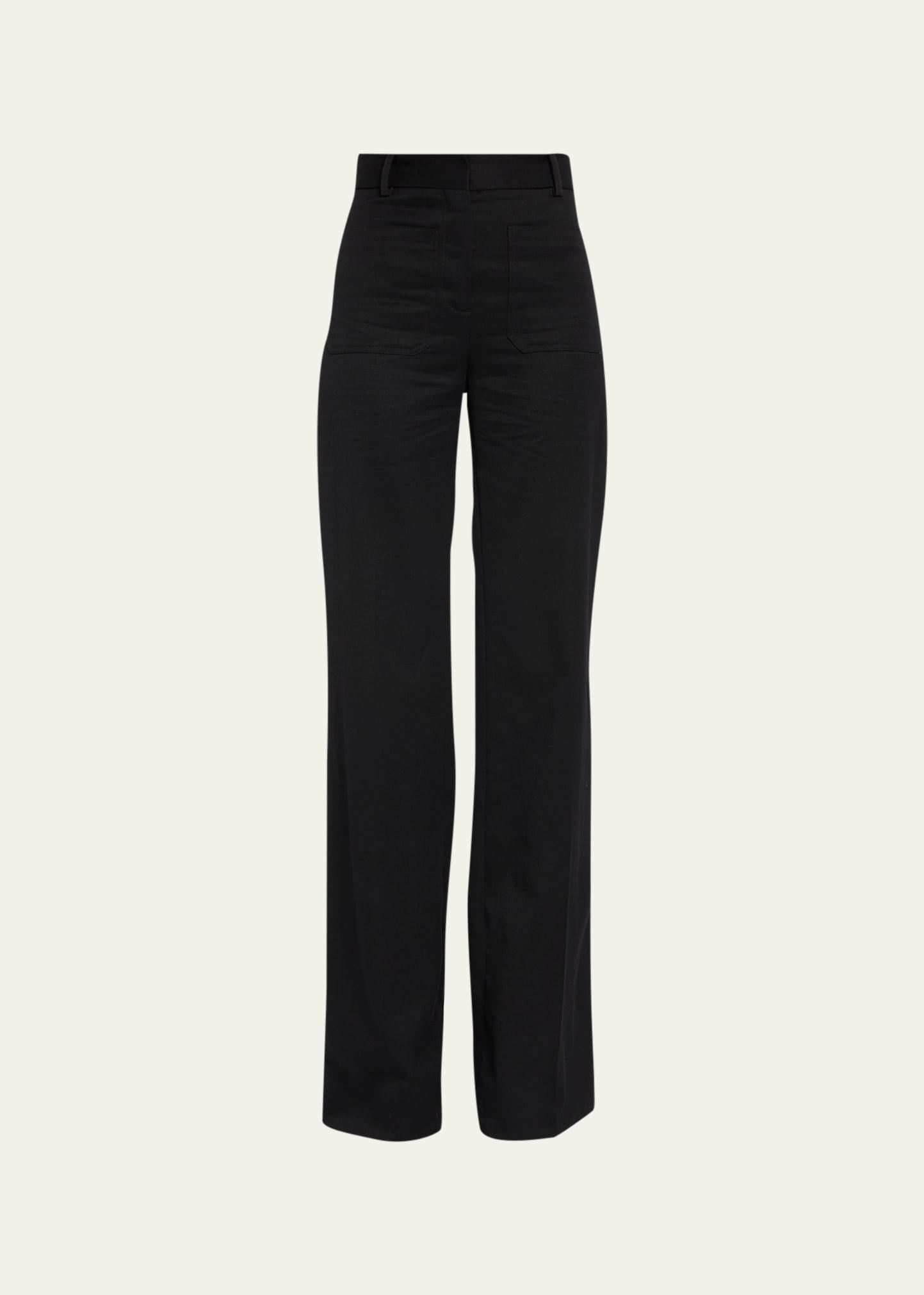 christophe wide-leg wool trousers