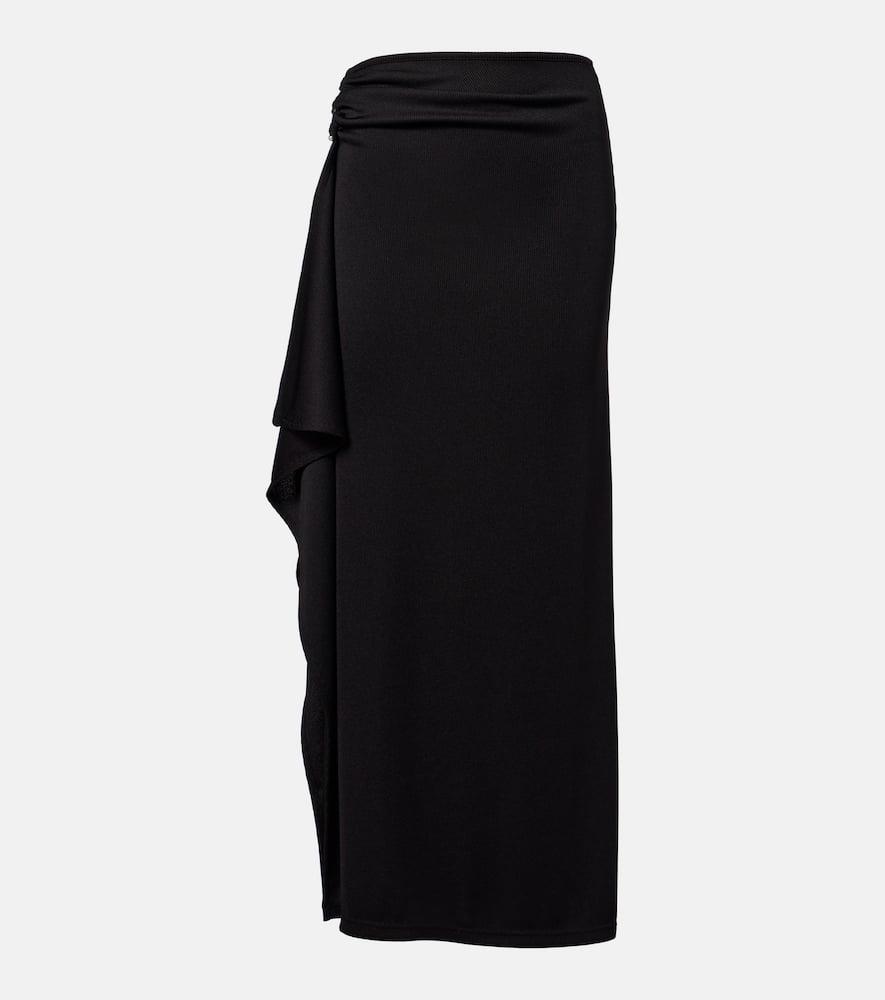 christopher esber asymmetric draped jersey maxi skirt