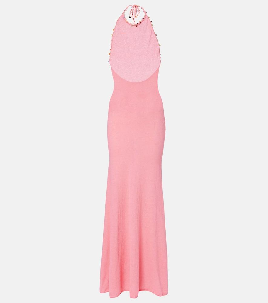 christopher esber beach quartz embellished maxi dress