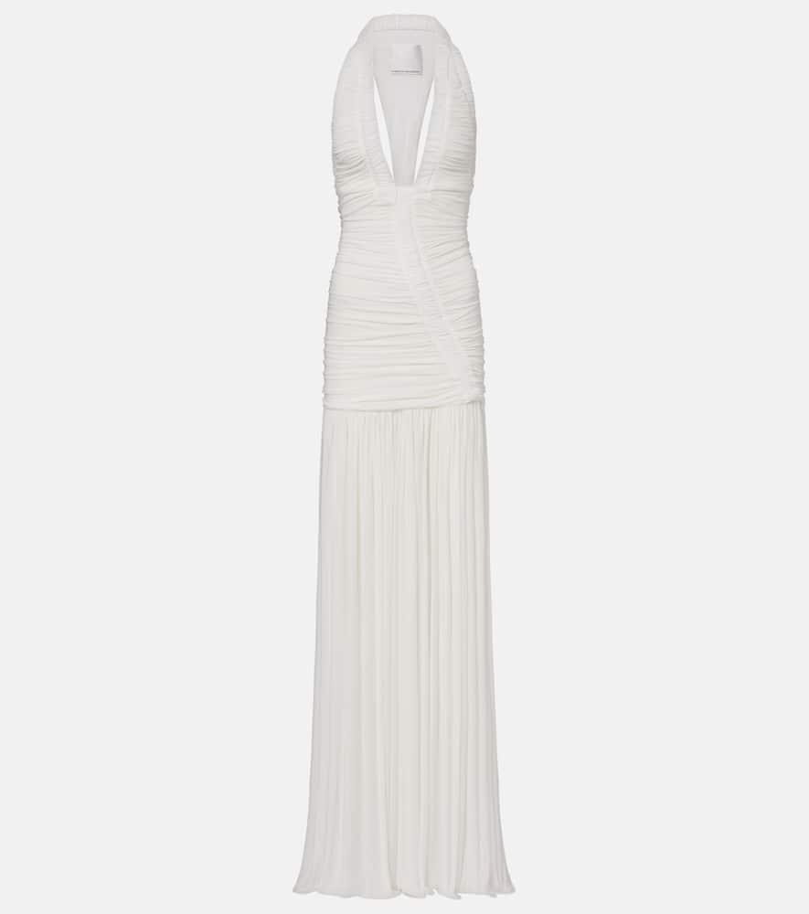 christopher esber bridal orion ruched halterneck gown