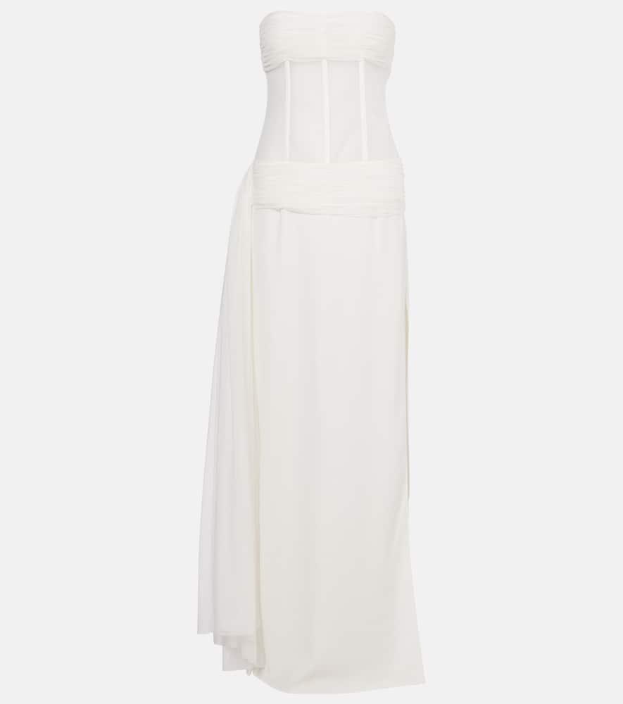 christopher esber bridal veiled corset dress