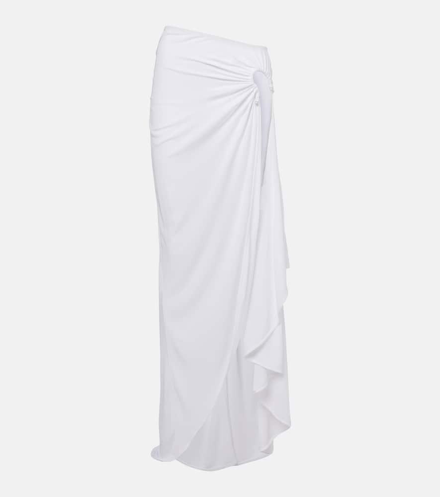 christopher esber crescent draped asymmetric midi skirt