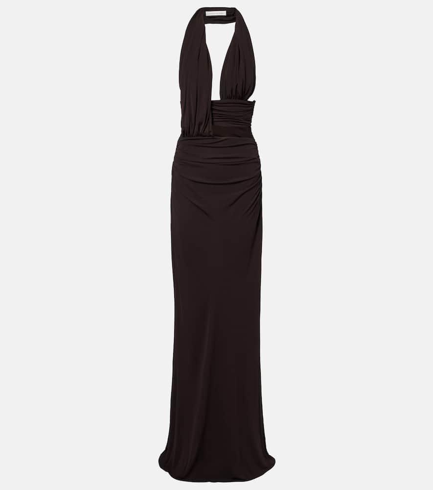 christopher esber cutout halterneck jersey maxi dress