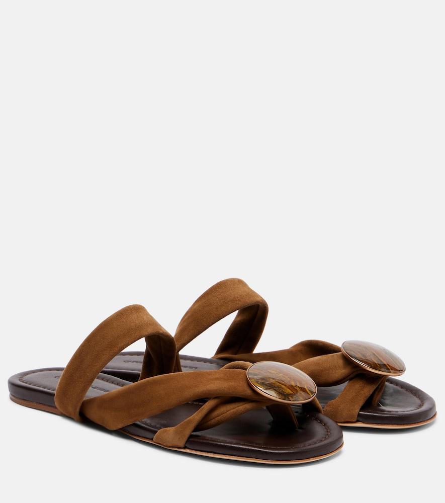 christopher esber doma embellished suede sandals