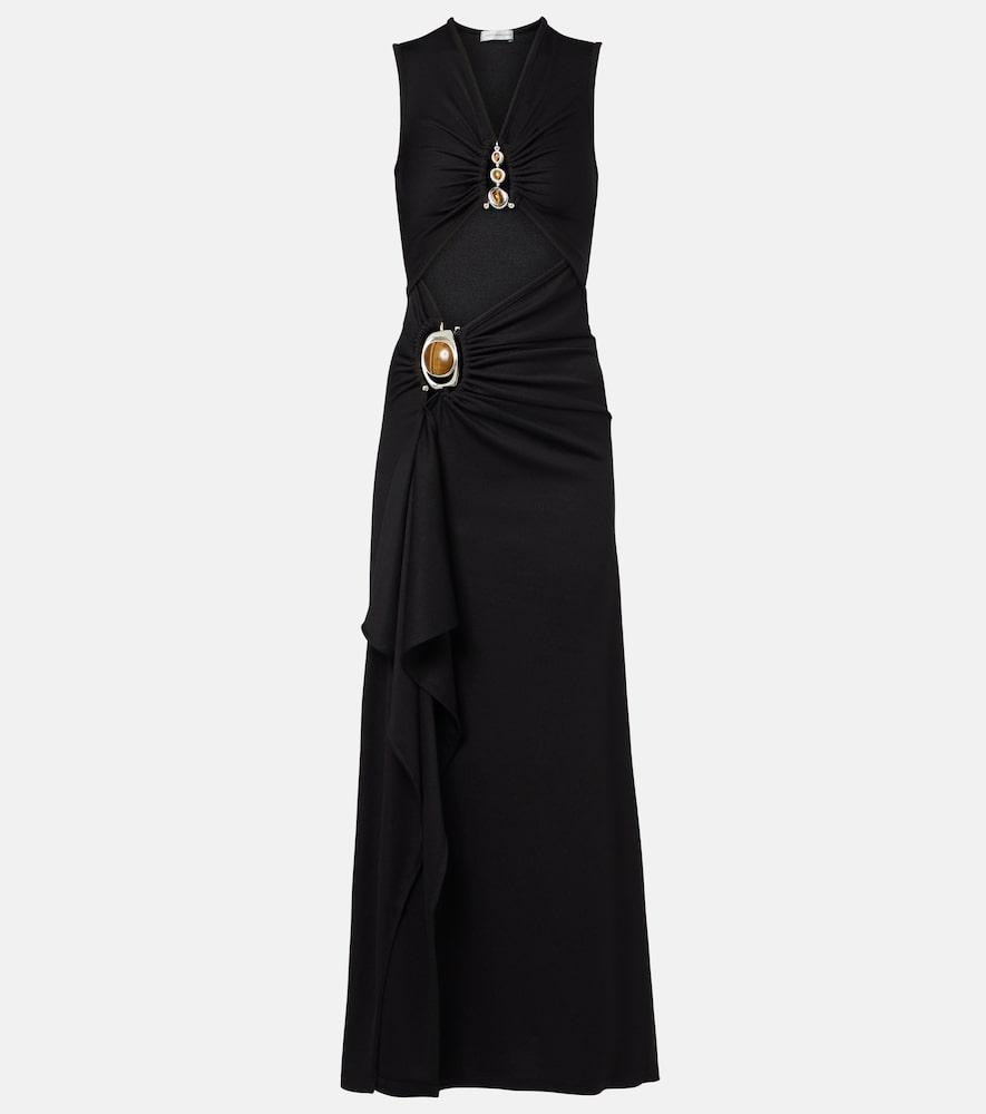 christopher esber droplet crystal cutout embellished maxi dress