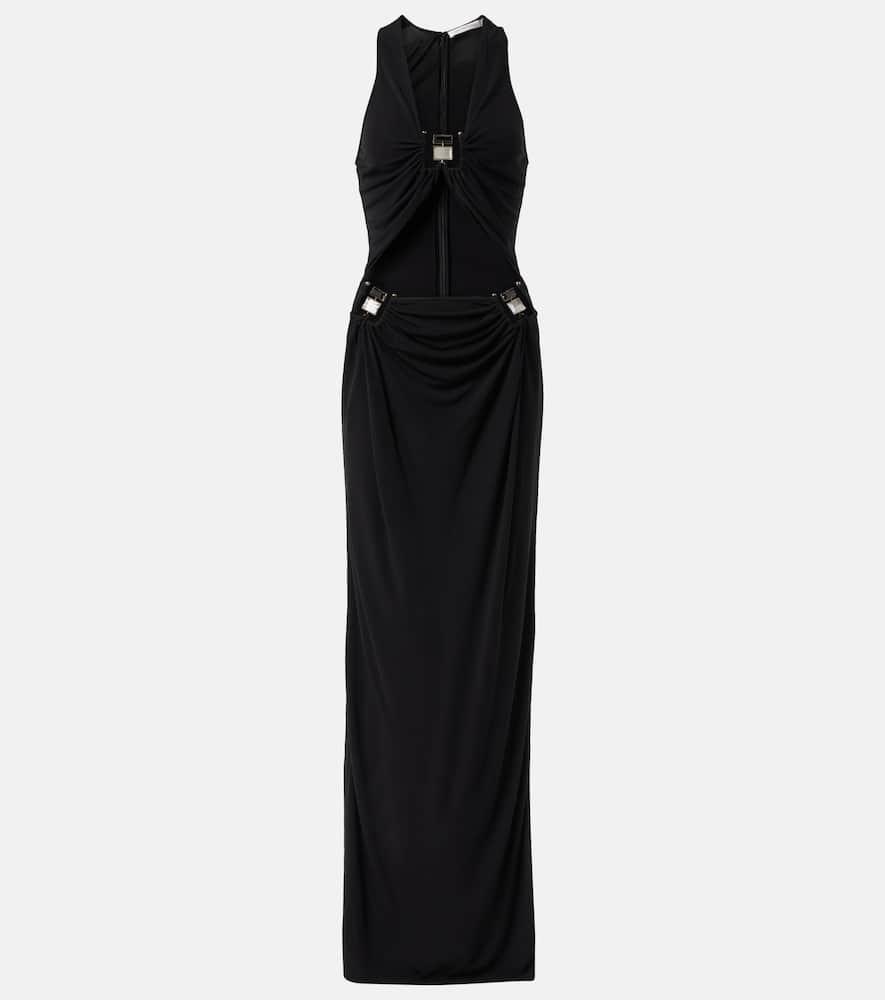 christopher esber duo bezel quartz jersey maxi dress