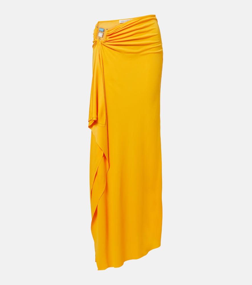 christopher esber embellished gathered jersey maxi skirt