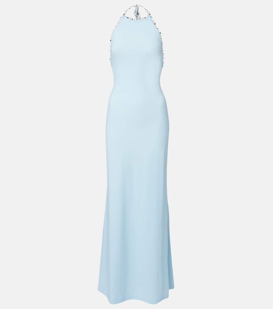 christopher esber embellished halterneck maxi dress
