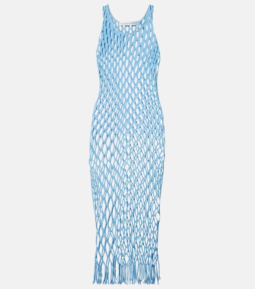 christopher esber knitted mesh beach dress