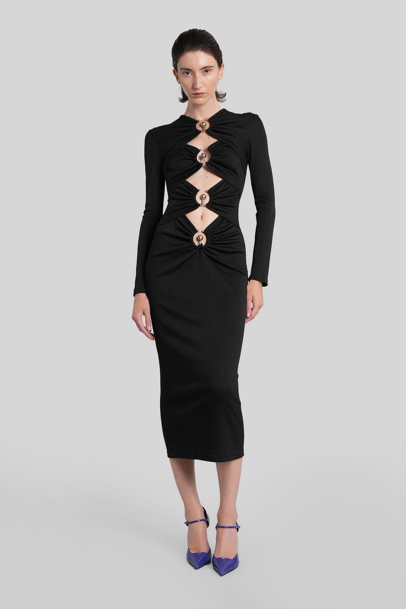 christopher esber long dress in black polyester