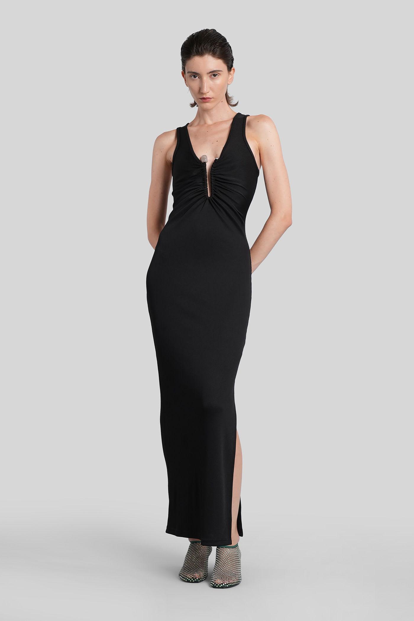 christopher esber long dress in black polyester