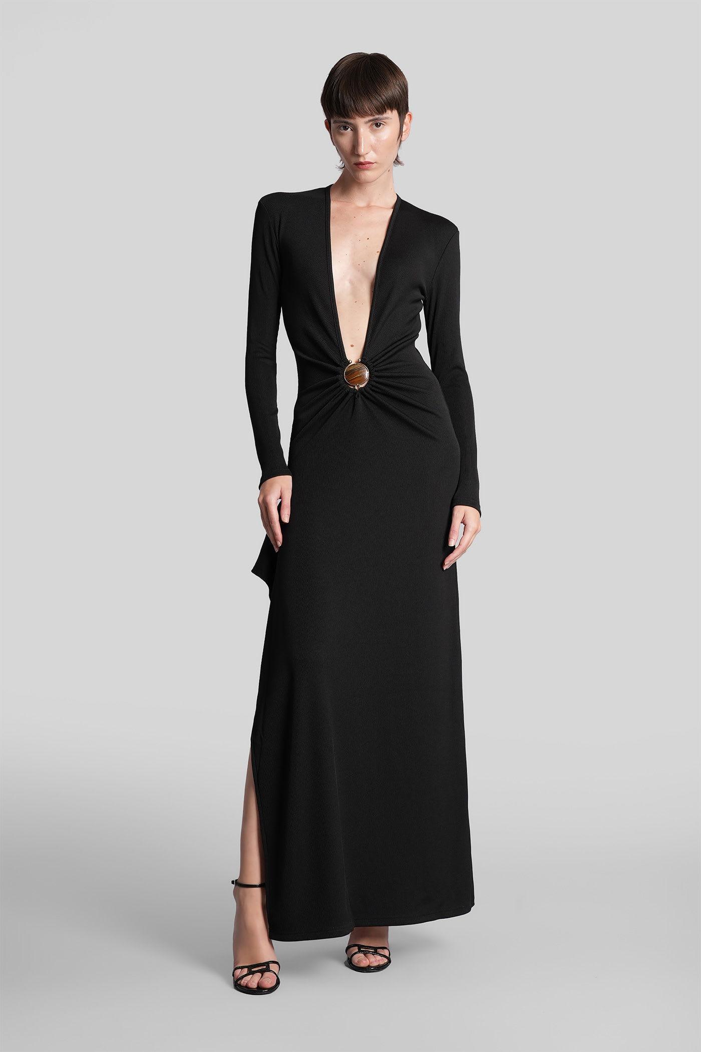christopher esber long dress in black polyester