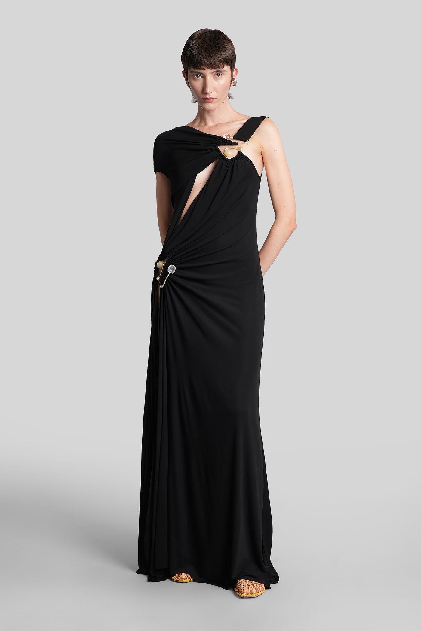 christopher esber long dress in black viscose