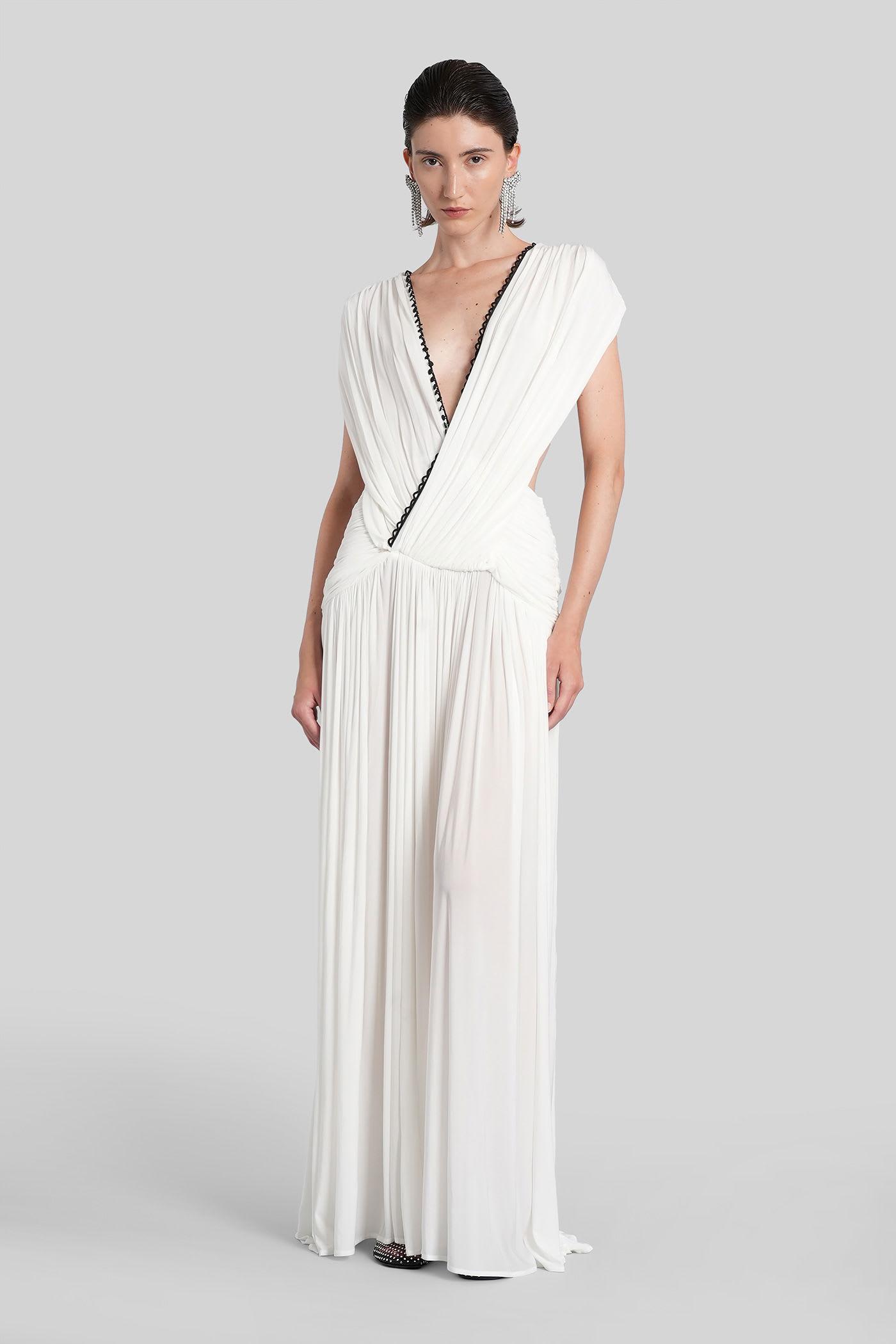 christopher esber long dress in white viscose