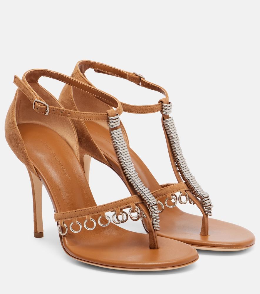 christopher esber ludo embellished suede sandals