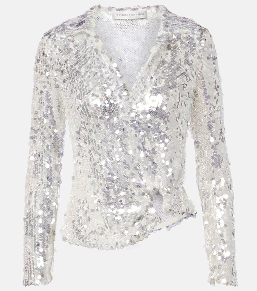 christopher esber opaline sequined top