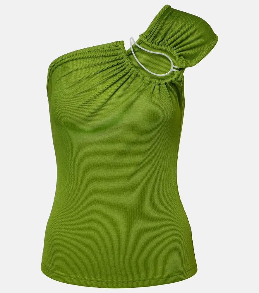 christopher esber paisley asymmetric gathered top