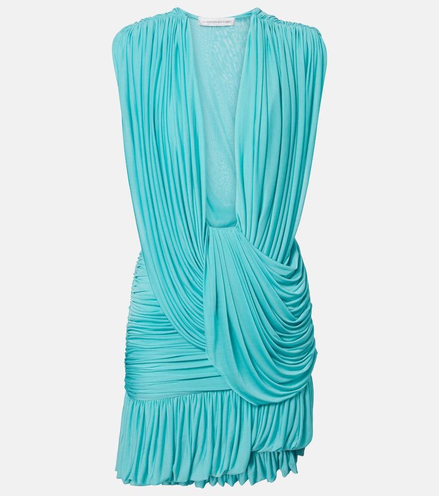 christopher esber ripple draped jersey minidress