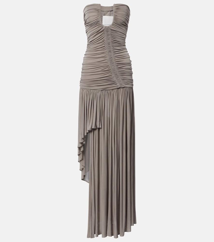christopher esber ruched asymmetric midi dress