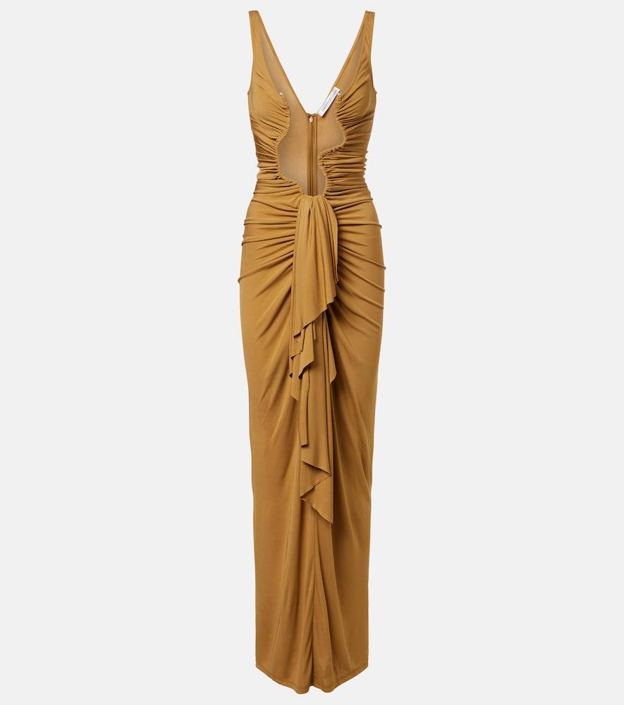 christopher esber salacia cutout draped maxi dress