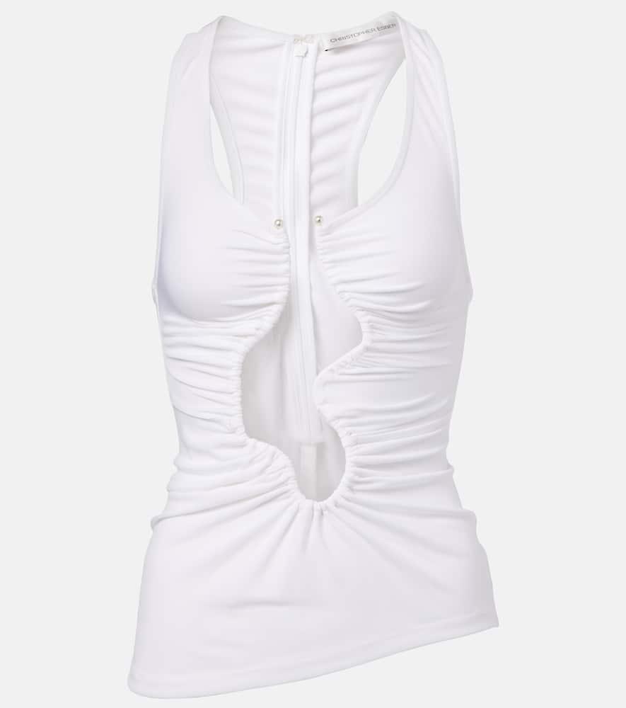 christopher esber salacia cutout ruched tank top