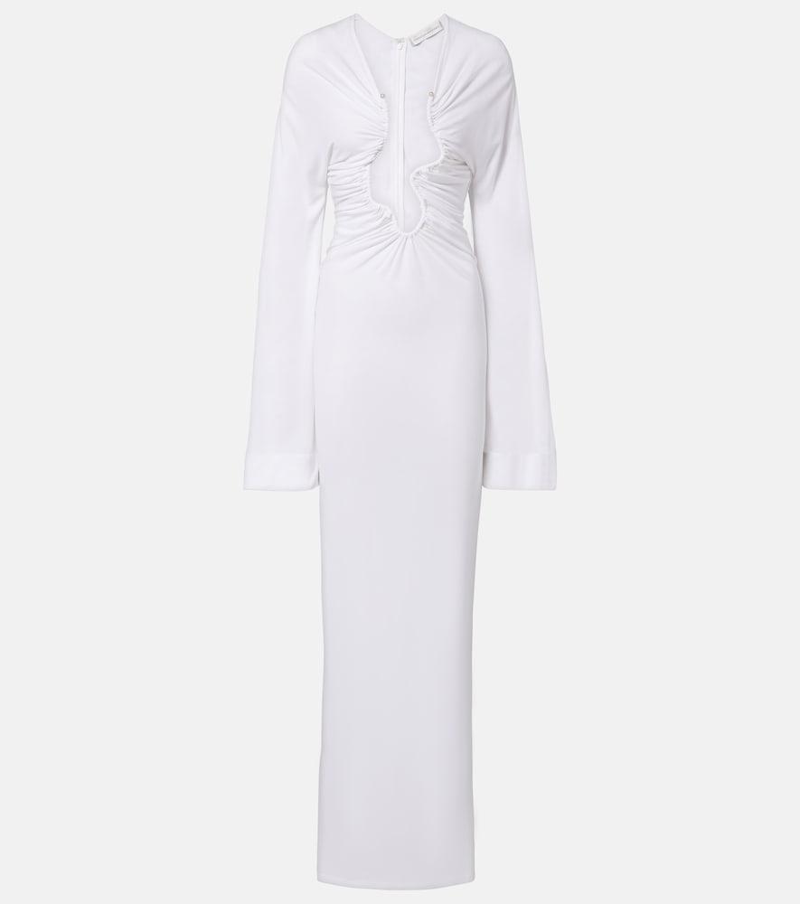 christopher esber salacia ruched maxi dress