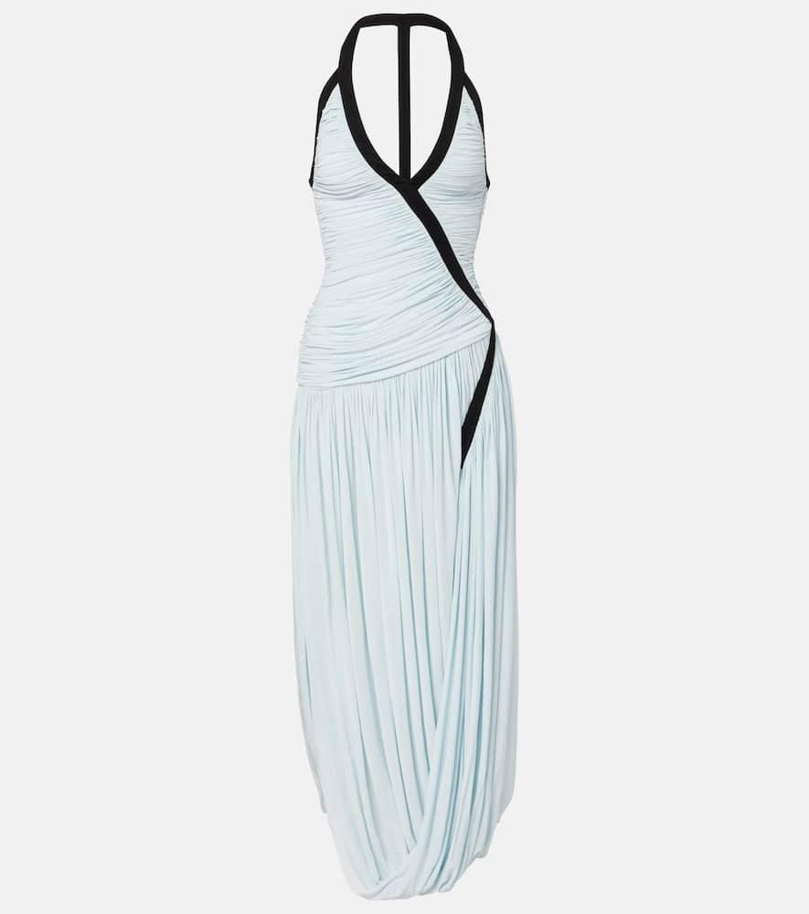 christopher esber suspended ruched jersey maxi dress